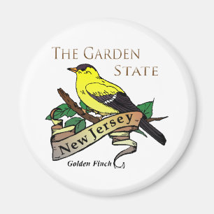 New Jersey Garden State Golden Finch Magnet