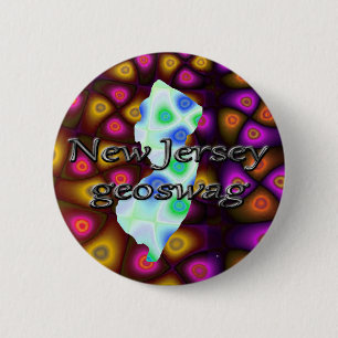 New Jersey Geoswag Swags Geocaching Gifts Treasure 6 Cm Round Badge