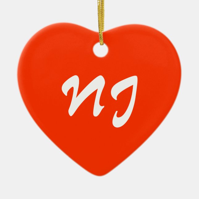 New Jersey Heart Ornament (Front)