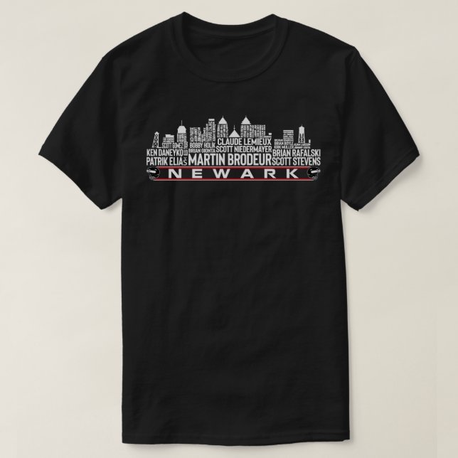 New Jersey Hockey Team All Time Legends Newark Cit T-Shirt (Design Front)