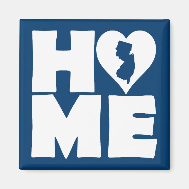 New Jersey Home Heart State Fridge Magnet (Front)