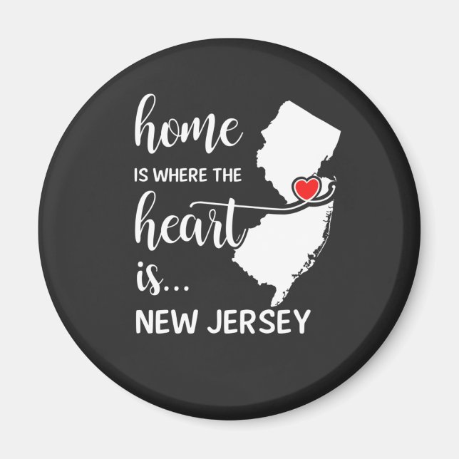 New Jersey home is where the heart is Magnet (Front)