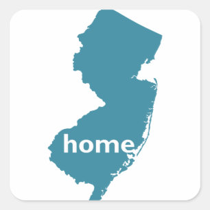 New Jersey Home Square Sticker