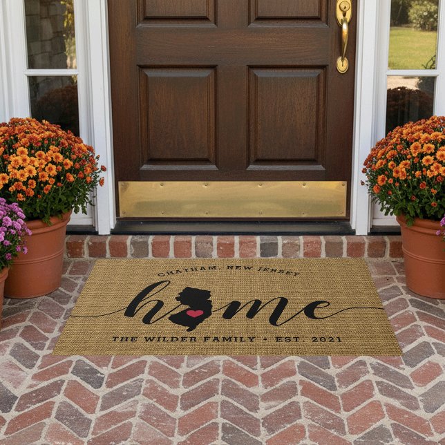New Jersey Home State Personalised Doormat (Creator Uploaded)