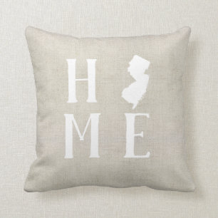 New Jersey Home State Throw Pillow