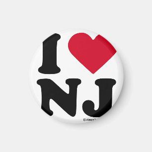 NEW JERSEY - "I LOVE NJ" "I LOVE NEW JERSEY" MAGNET