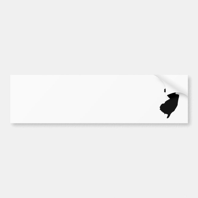 New Jersey in Black and White Bumper Sticker (Front)