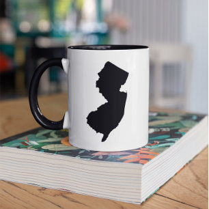 New Jersey in Black and White Mug