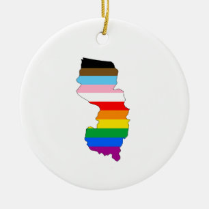 New Jersey Inclusive Pride Ceramic Tree Decoration