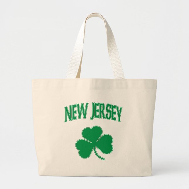 New Jersey Irish Large Tote Bag (Front)