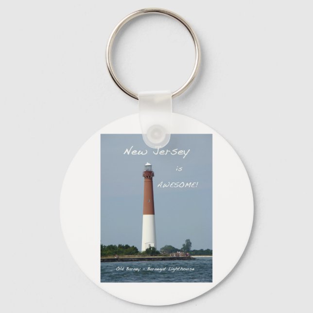 New Jersey is Awesome - Barnegat Lighthouse Key Ring (Front)