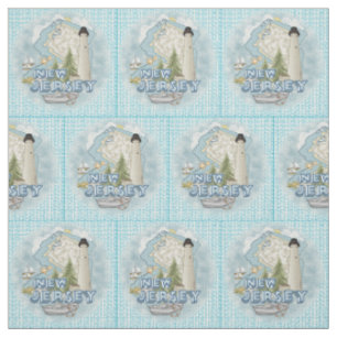 New Jersey Lighthouse Fabric
