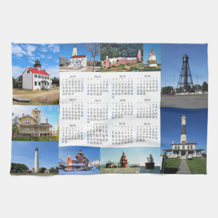 New Jersey Lighthouses Tea Towel
