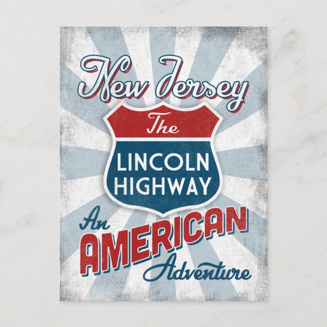 New Jersey Lincoln Highway Vintage America Postcard (Front)
