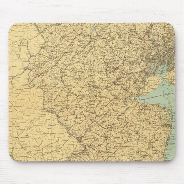 New Jersey Map Mouse Mat (Front)