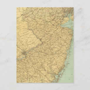 New Jersey Map Postcard