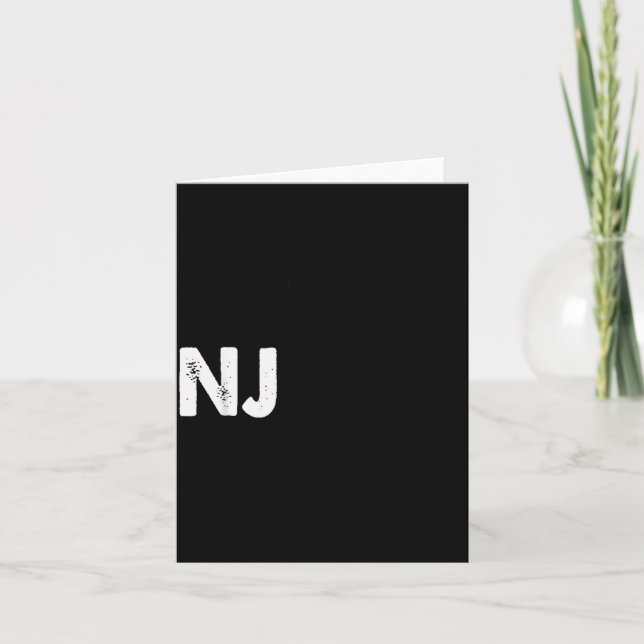 New Jersey Marathon Shirt, Run Nj  Card (Front)