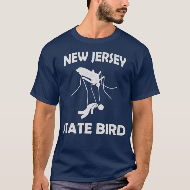 New Jersey Mosquito State Bird  Funny Outdoors T-Shirt (Front)