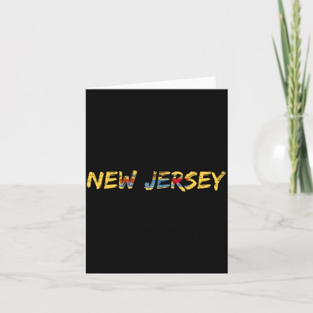 New Jersey, New Jersey Flag  Card (Front)