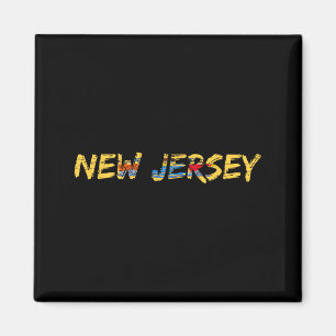 New Jersey, New Jersey Flag  Magnet