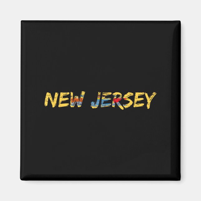 New Jersey, New Jersey Flag  Magnet (Front)
