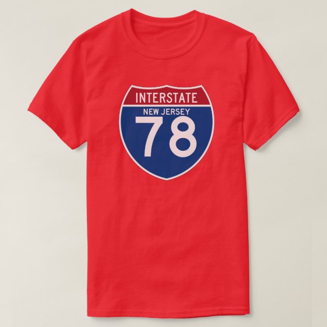 New Jersey NJ I-78 Interstate Highway Shield - T-Shirt (Design Front)