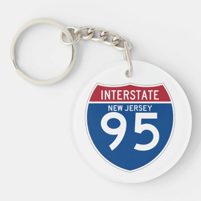 New Jersey NJ I-95 Interstate Highway Shield - Key Ring (Front)
