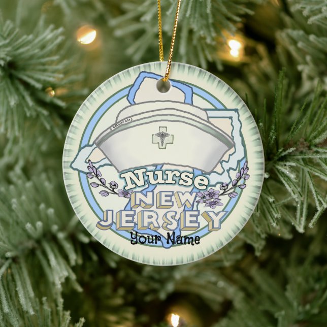  New Jersey Nurse Ceramic Tree Decoration (Tree)