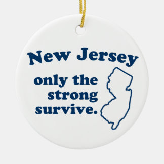 New Jersey Only The Strong Survive Ceramic Tree Decoration