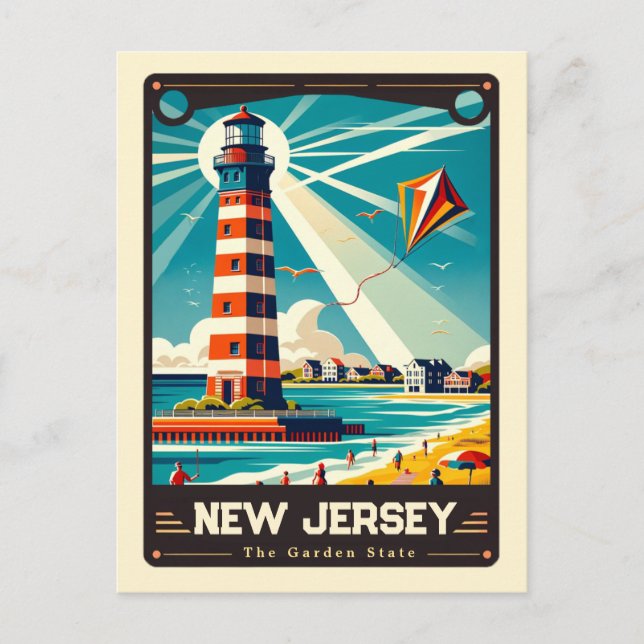 New Jersey | Patriotic Spirit Vintage Postcard (Front)
