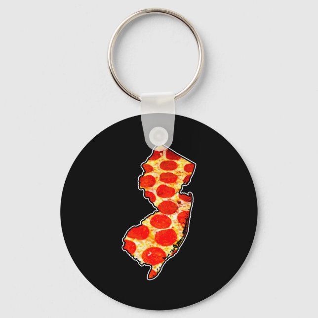 New Jersey Pepperoni Zza  Key Ring (Front)