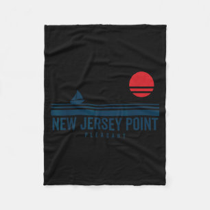 New Jersey Point Pleasant Sailboat Sunrise Summer Fleece Blanket