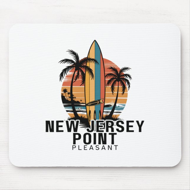 New Jersey Point Pleasant Surfing Surfer _1  Mouse Mat (Front)