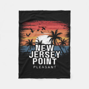 New Jersey Point Pleasant Surfing Surfer Fleece Blanket