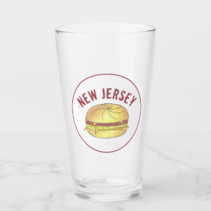 New Jersey Pork Roll NJ Ham Egg Breakfast Sandwich Glass