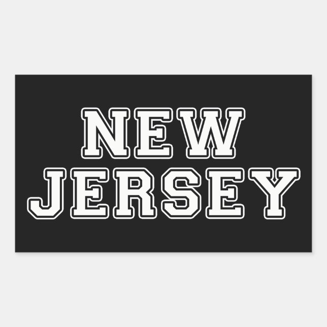 New Jersey Rectangular Sticker (Front)