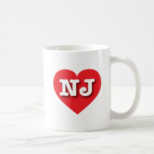 New Jersey Red Heart - I love NJ Coffee Mug