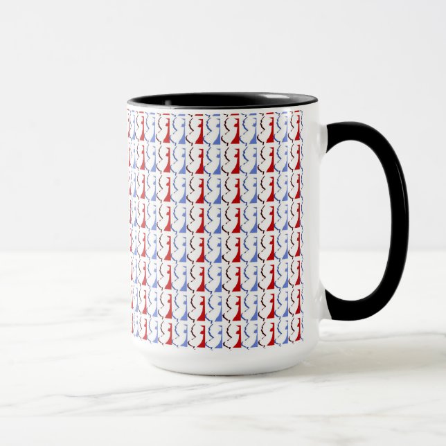 New Jersey Red, White & Blue Ringer Mug (Right)