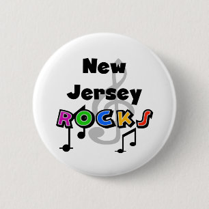 New Jersey Rocks 6 Cm Round Badge