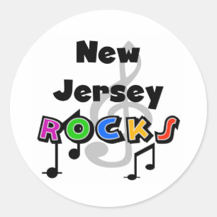 New Jersey Rocks Classic Round Sticker