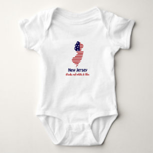 New Jersey Rocks Red White & Blue Infant Creeper