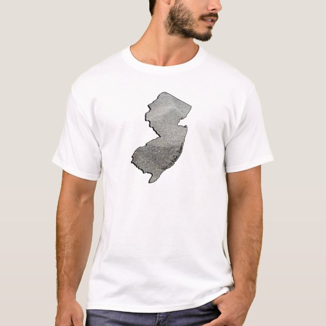 New Jersey Sandy State Outline T-Shirt (Front)