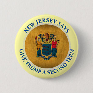 New Jersey Says Give Trump A 2nd Term 6 Cm Round Badge