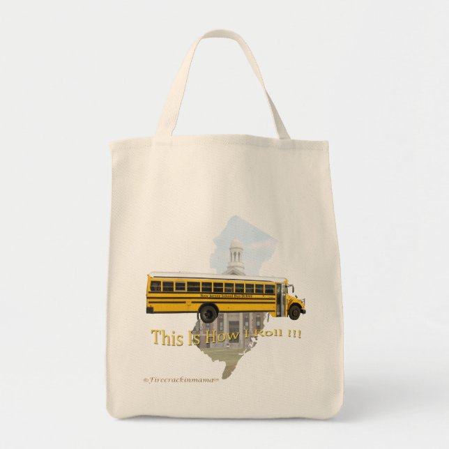 New Jersey School Bus Driver Tote Bag (Front)