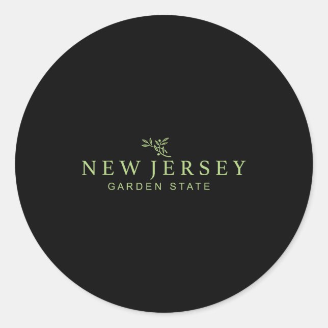 New Jersey Shirt Jersey Graphic Tees For Women. Me Classic Round Sticker (Front)