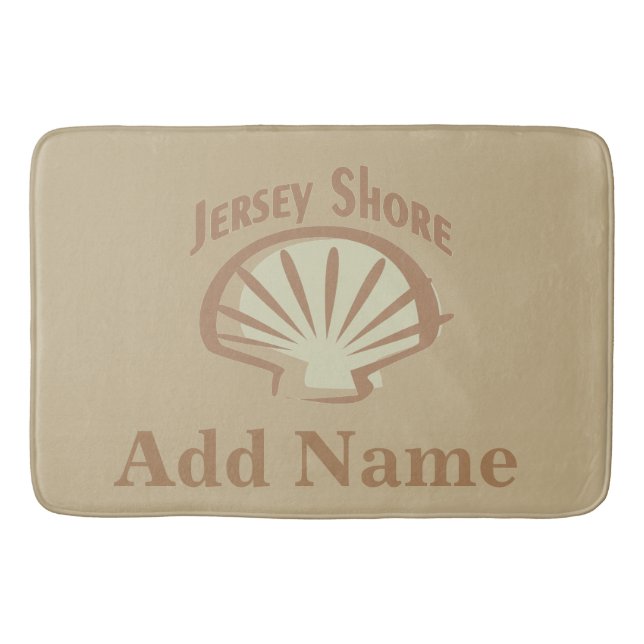 New Jersey Shore,, add text Bath Mat (Front)