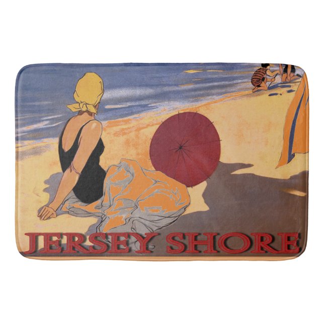 New Jersey Shore,, add text Bath Mat (Front)
