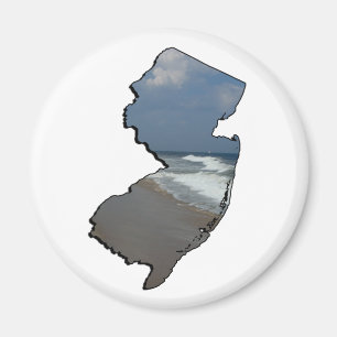 New Jersey Shore State Outline Magnet