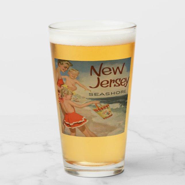 new jersey shore vintage tourist vacation glass (Front Filled)