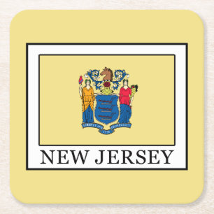 New Jersey Square Paper Coaster